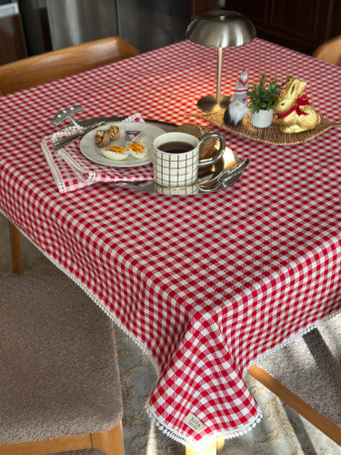 رومیزی کتان داک ترک ضد آب