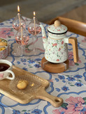 رومیزی فلامنت ضدلک طرح گل و پاپیون